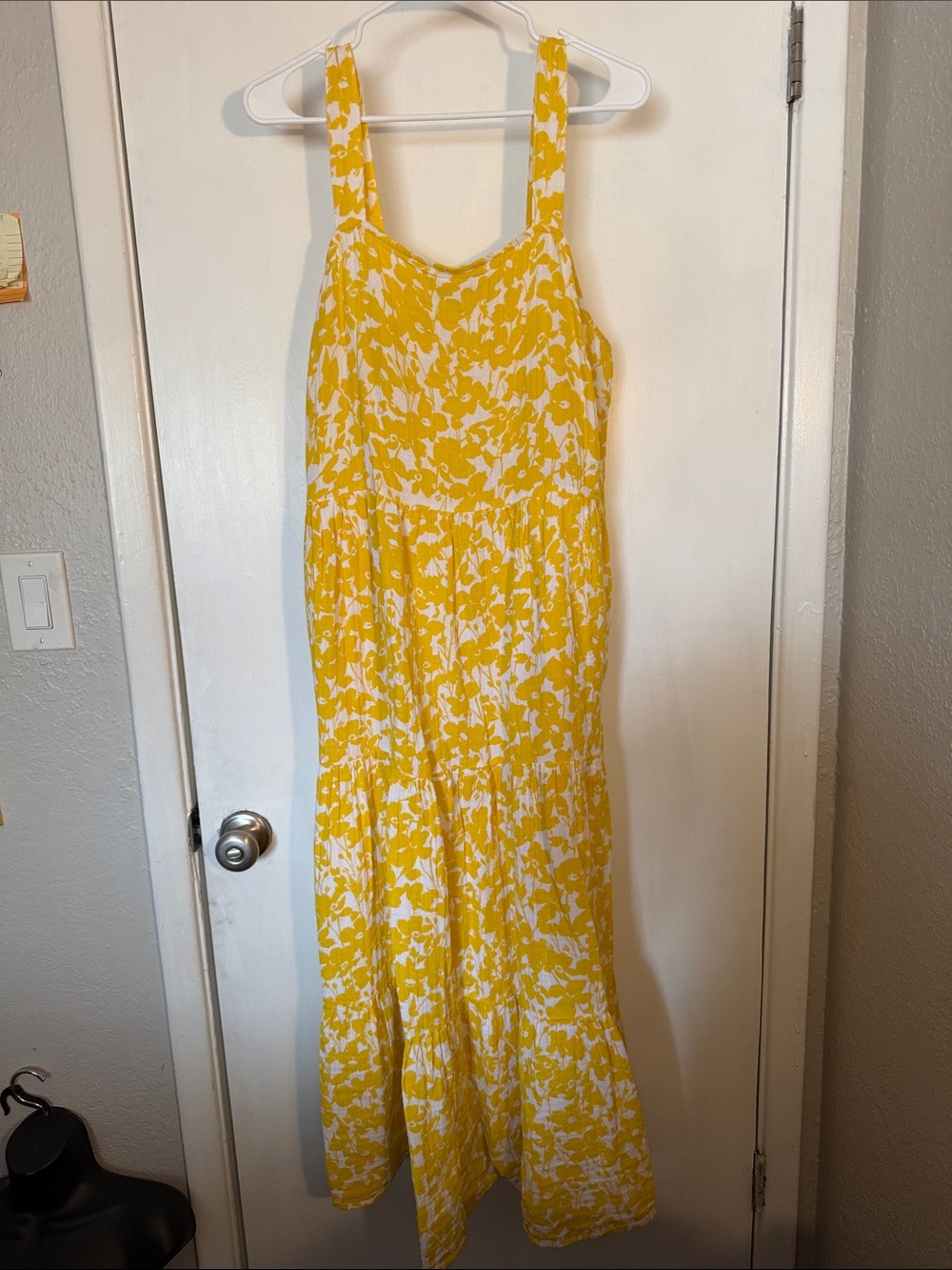 Sonoma Yellow and White Floral Maxi Dress